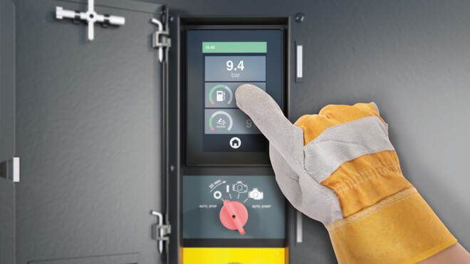 Bediening van de SIGMA CONTROL MOBIL 2 met handschoen mogelijk.