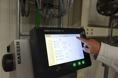 Alle in totaal zeven compressoren staan onder controle van een KAESER mastercontroller Sigma Air Manager 4.0.