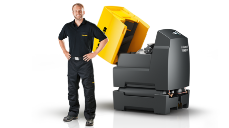 De service op de i.Comp 9 Tower is dankzij de opklapbare kap kinderlijk eenvoudig.